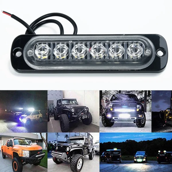 Car 12W 12v LED Work Light Bar Driving Lamp Fog Lights For Off-Road SUV Car Boat Truck LED Headlights Daytime Running Light