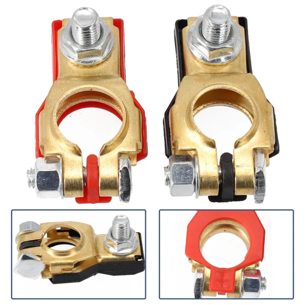 2 Pcs Automotive Battery Terminal Clamp Clips Connector For Car Caravan Boat UTV Tractor Truck Battery Terminal - Image 3