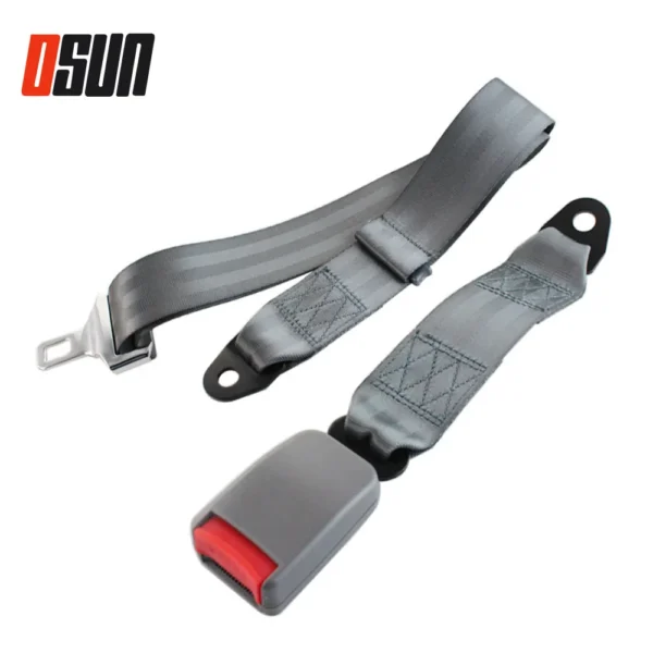 2 Points Grey Car Auto Seat Seatbelt Universal Seat Belts Adjustable Extension Bucklet Truck Seat Safety Belt Car Accessories