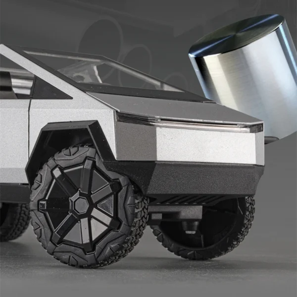 1/24 Cyber toy truck Pickup Alloy Car Model Diecasts Metal Toy Off-road Vehicles Truck Model Simulation Sound Light Kids Gifts - Image 2