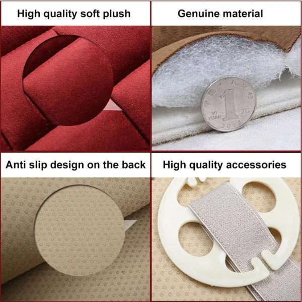 Car Seat Cover Front Rear Flocking Cloth Cushion Non Slide Winter Auto Protector Mat Pad Keep Warm Universal Fit Truck Suv Van - Image 5